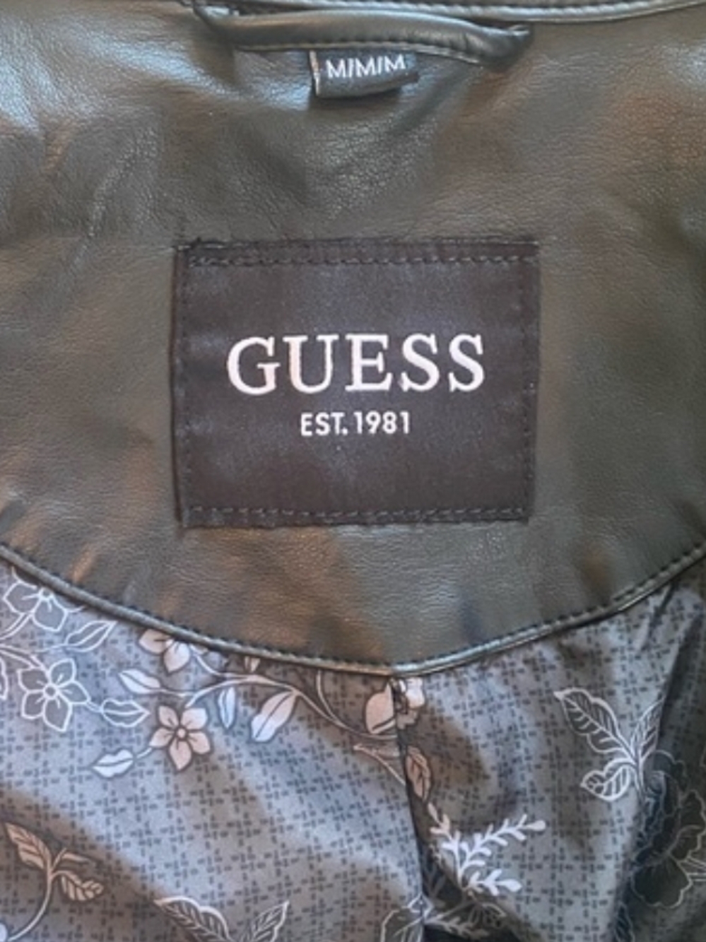 Guess Black Faux Leather Moto Jacket - Size Medium - Picture 6 of 6